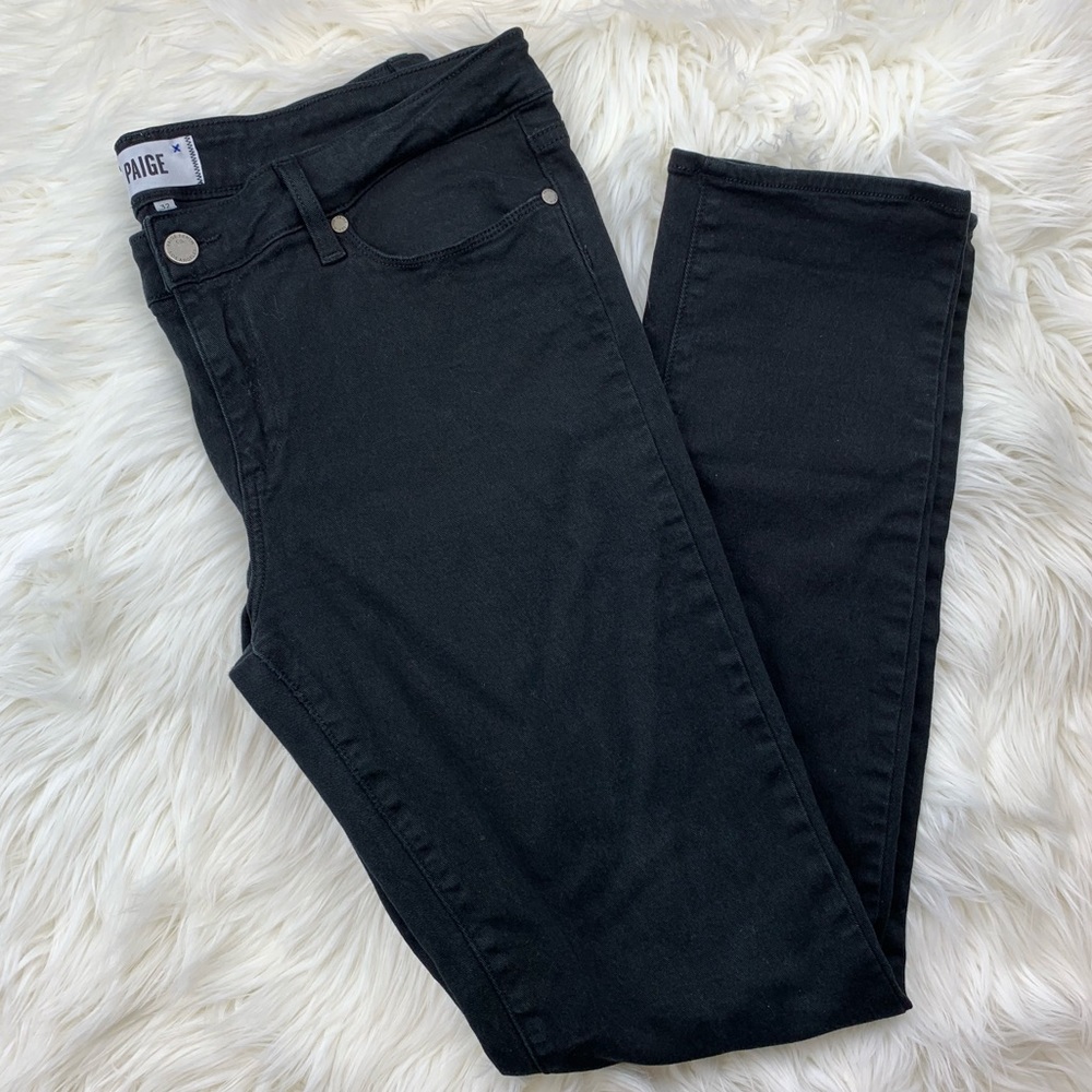Paige Peg Skinny Black Jean Size 32